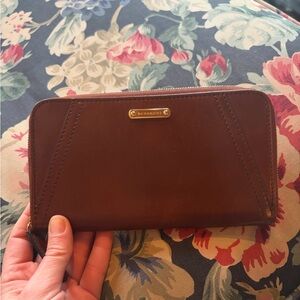 Burberry Dark Brown Leather Clutch